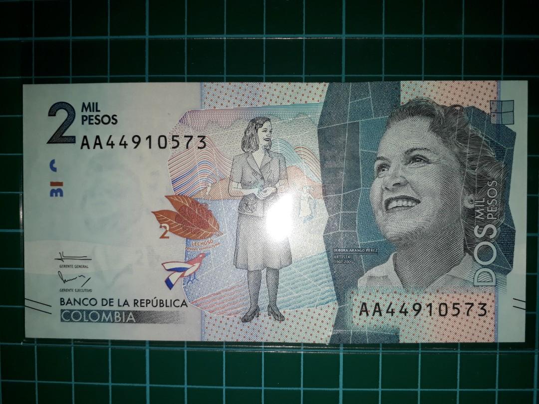 America Colombia 2000 Pesos Paper Note 2017 Series On Carou America Colombia 2000 Pesos Paper Note 2017 Series On Carou