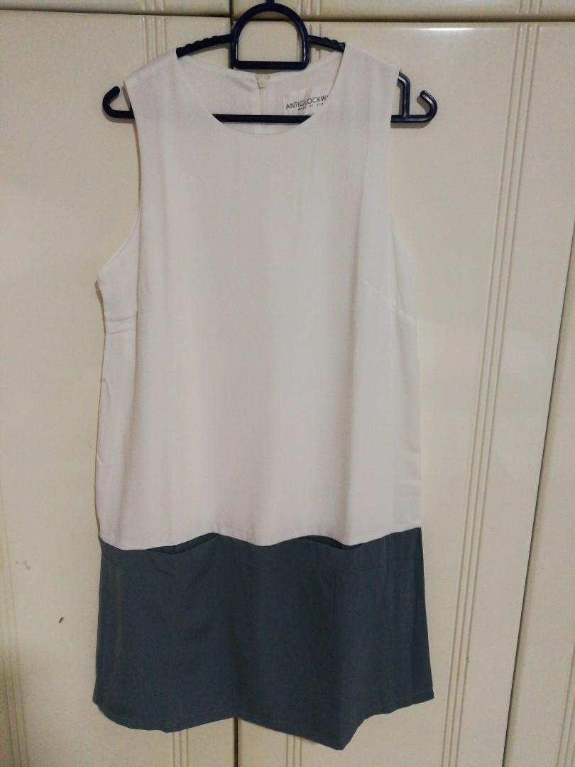 ash white color dress