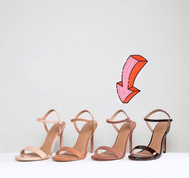Asos hands down barely there heels Women s Fashion Footwear Heels on Carousell