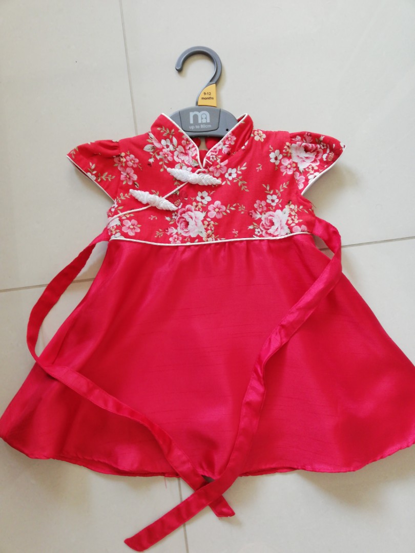 Baby Cheongsam Dress Chinese New Year Red Dress Toddler Babies Kids Babies Apparel On Carousell