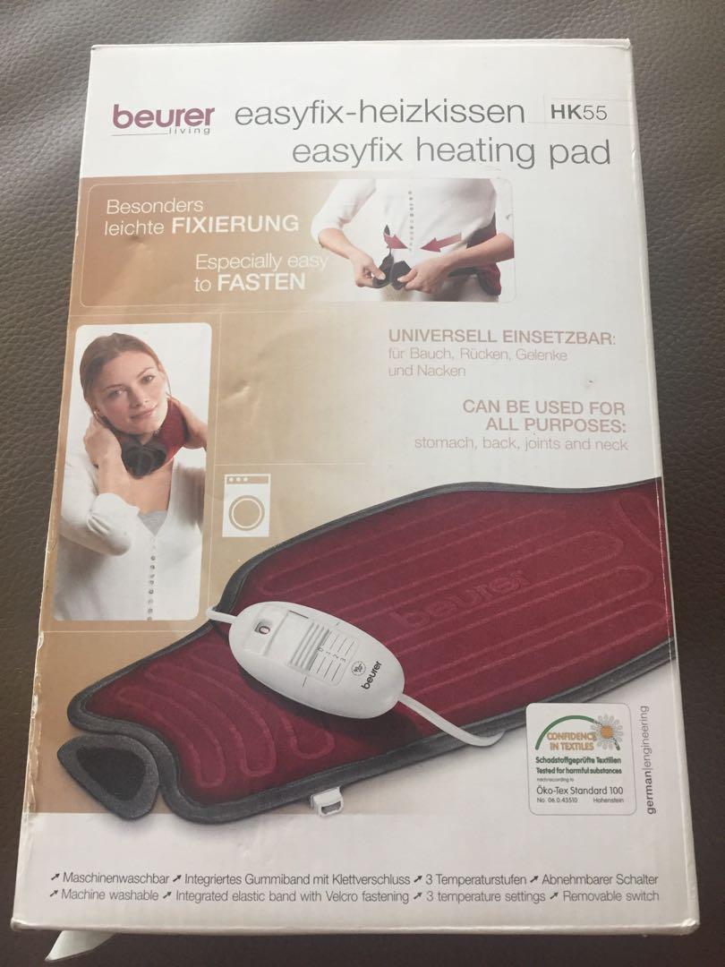 Beurer Easyfix heating pad, Health & Nutrition, Massage Devices on