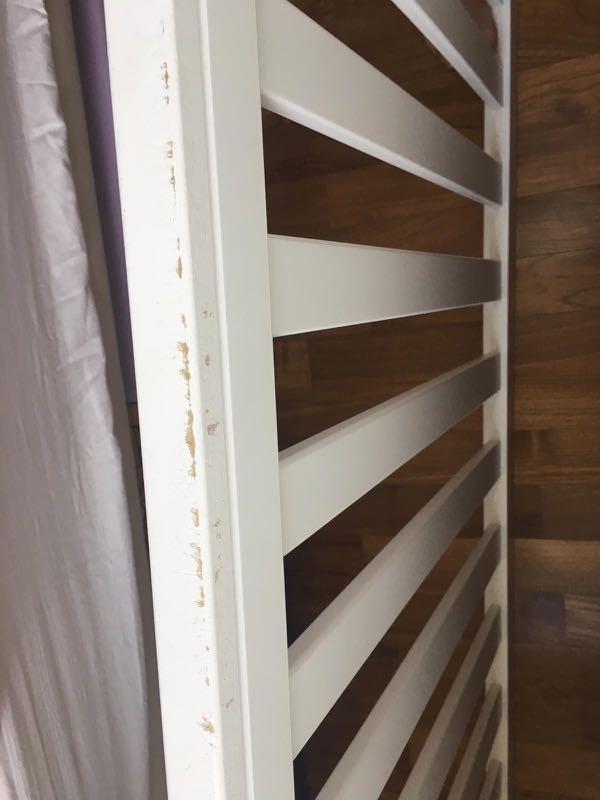 Boori Country Cot and Kingparrot Mattress (White) and Toddler Guard