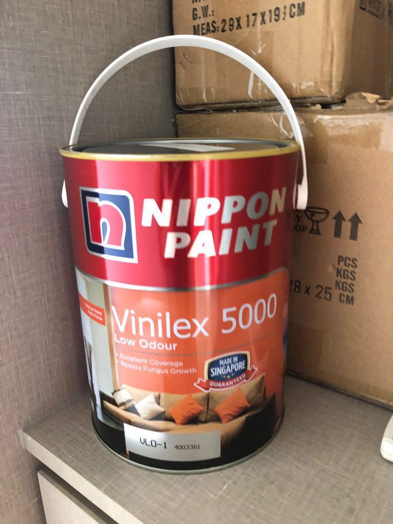 Brand New Nippon Paint (Sail White) 5 Litres, Furniture & Home Living, Furniture, Other Home