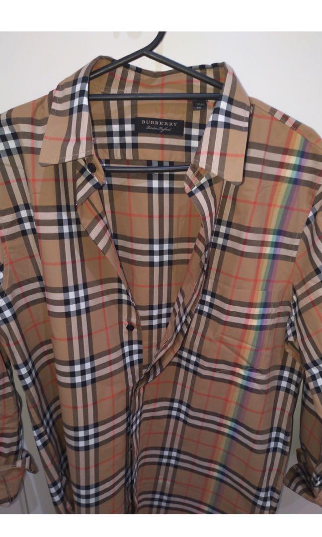 Burberry rainbow vintage check cotton shirt shop