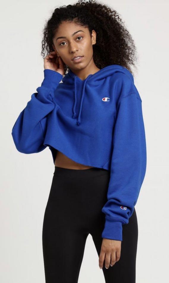 champion crop hoodie Women s Fashion Tops Other Tops on Carousell