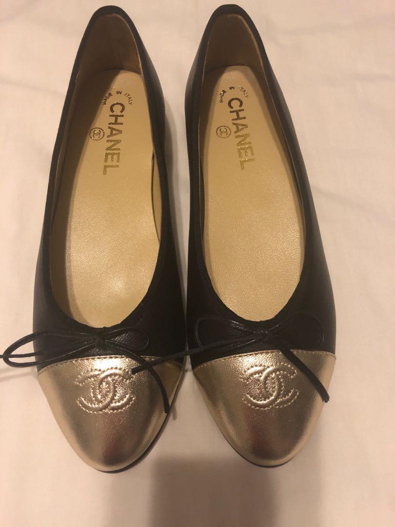 chanel pointed toe flats