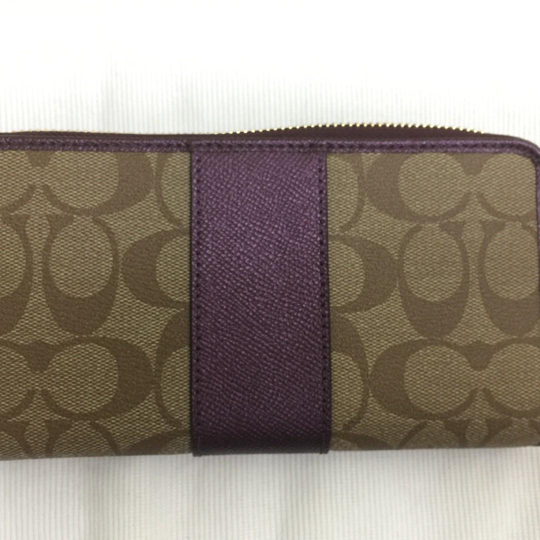 Metallic raspberry coach 2025 wallet