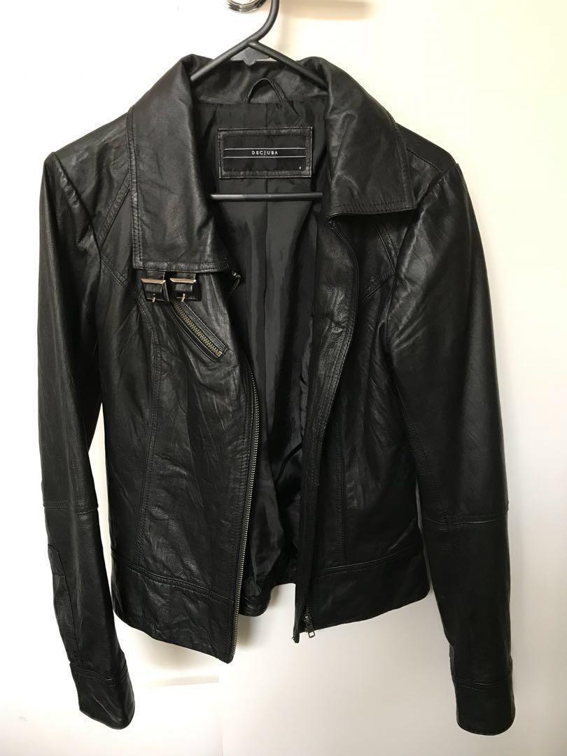 decjuba leather blazer