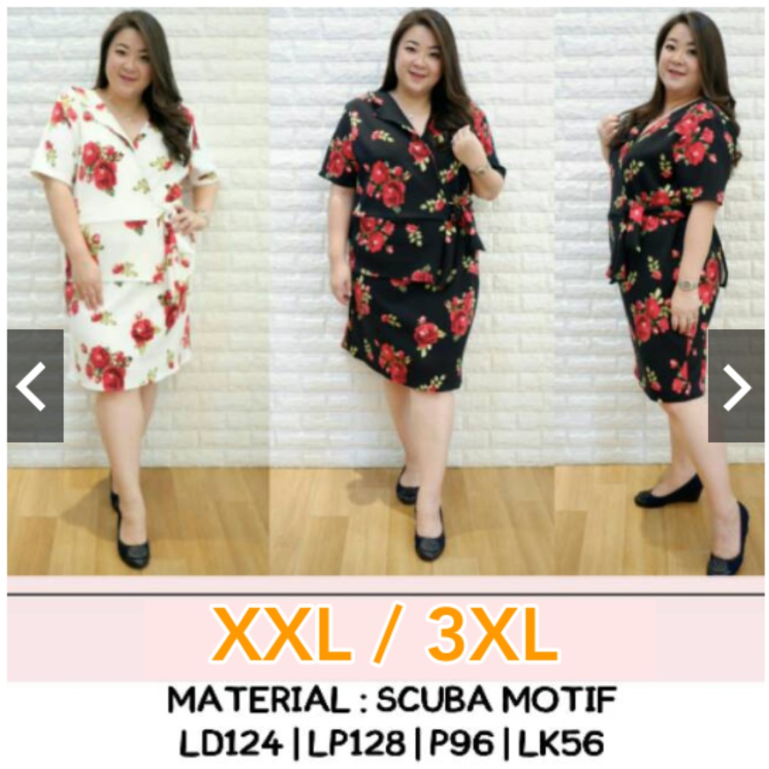 dress putih big size