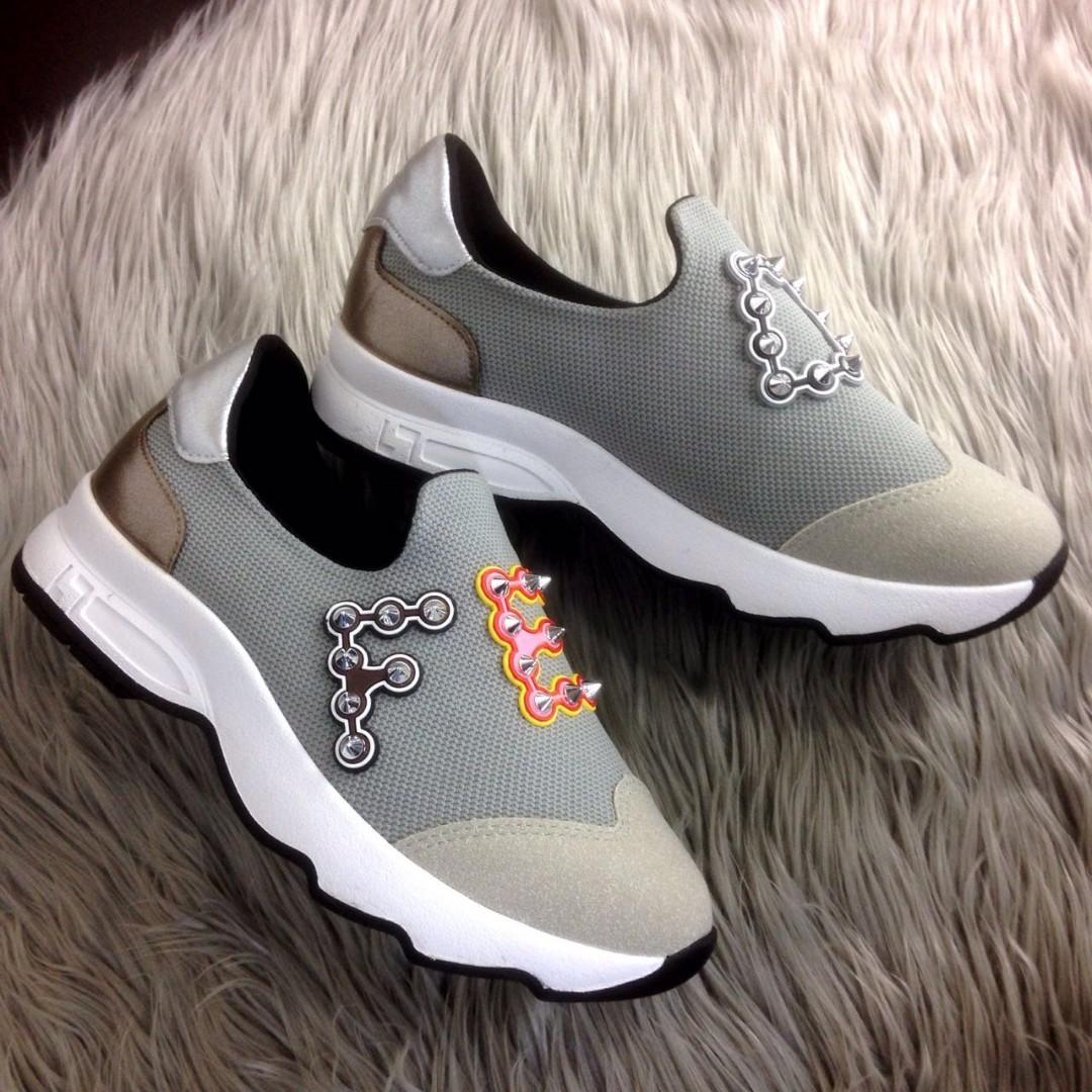 Fendi fun fair logo sneakers clearance