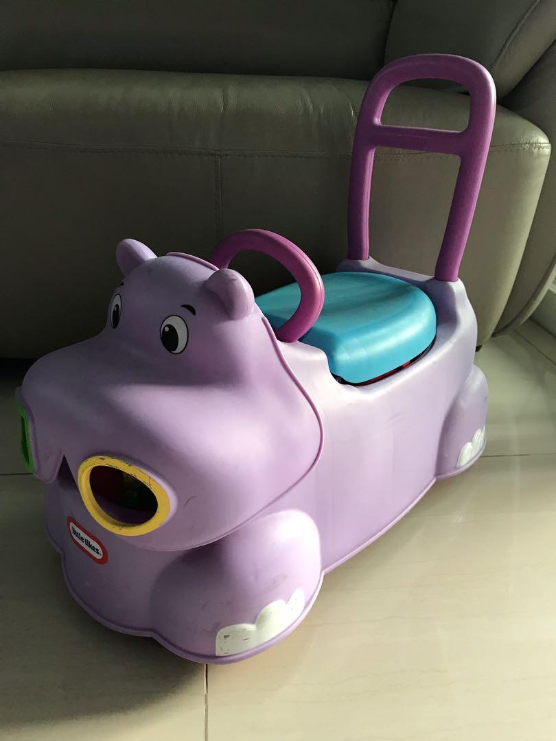 Little tikes scoot around hippo