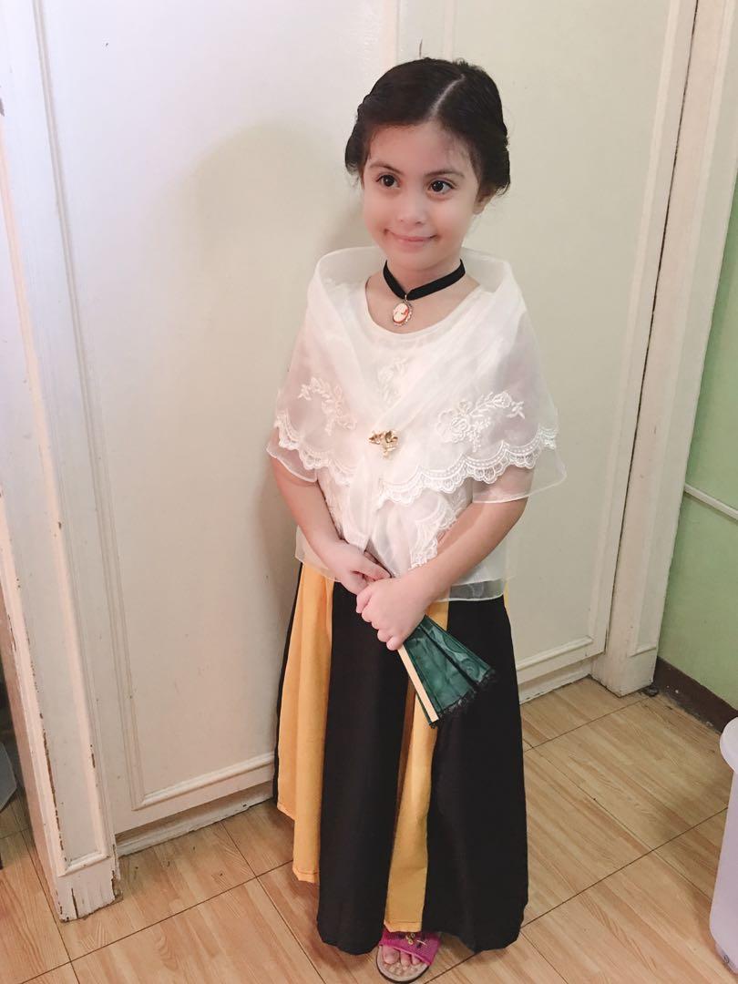 Maria Clara Costume For Kids Babies Kids Girls Apparel 4 To 7 Years On Carousell