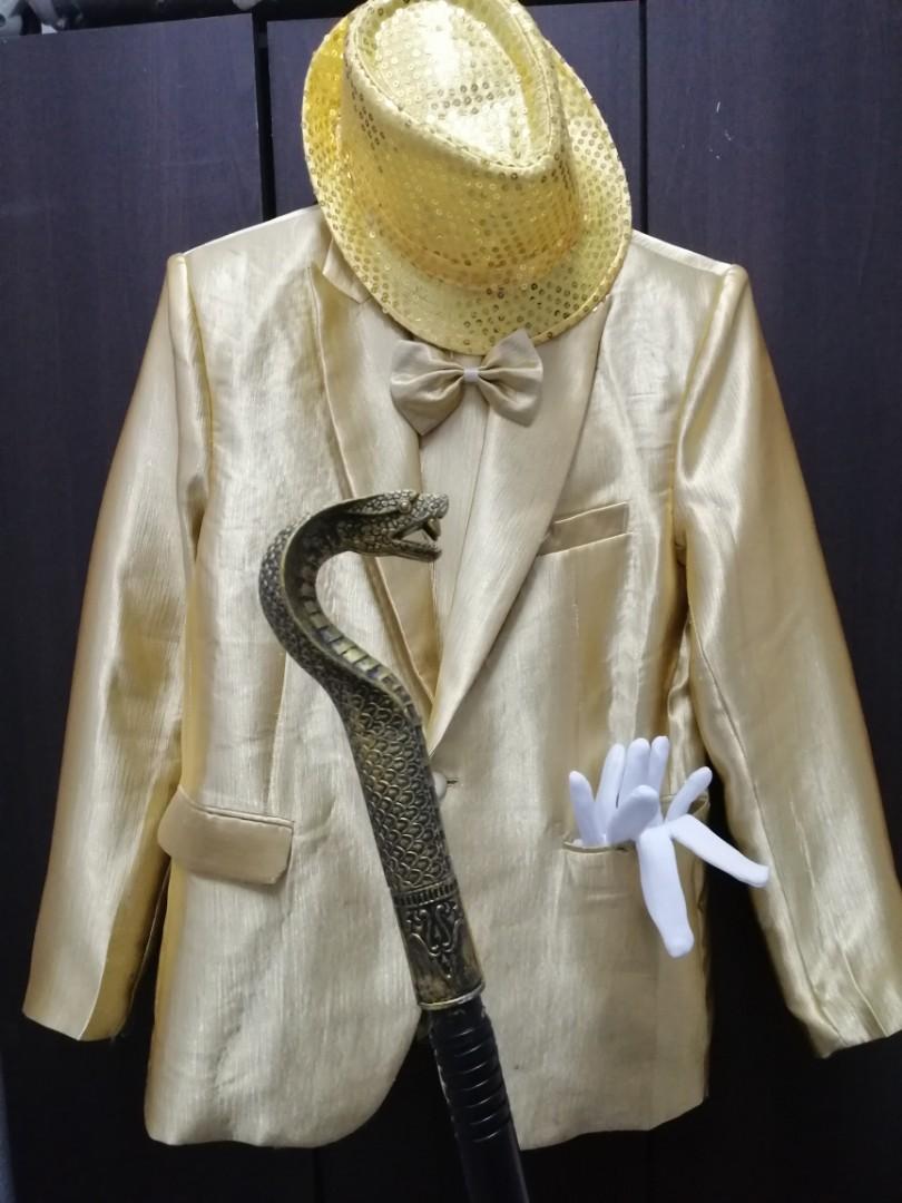 Men's Gold Suit Fancy Costume (Full Set), Men's Fashion, Coats, Jackets