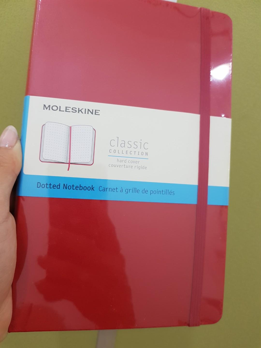 Moleskine Dotted Notebook Large A5 Scarlet Red Hard Cover Books Stationery Stationery On Carousell