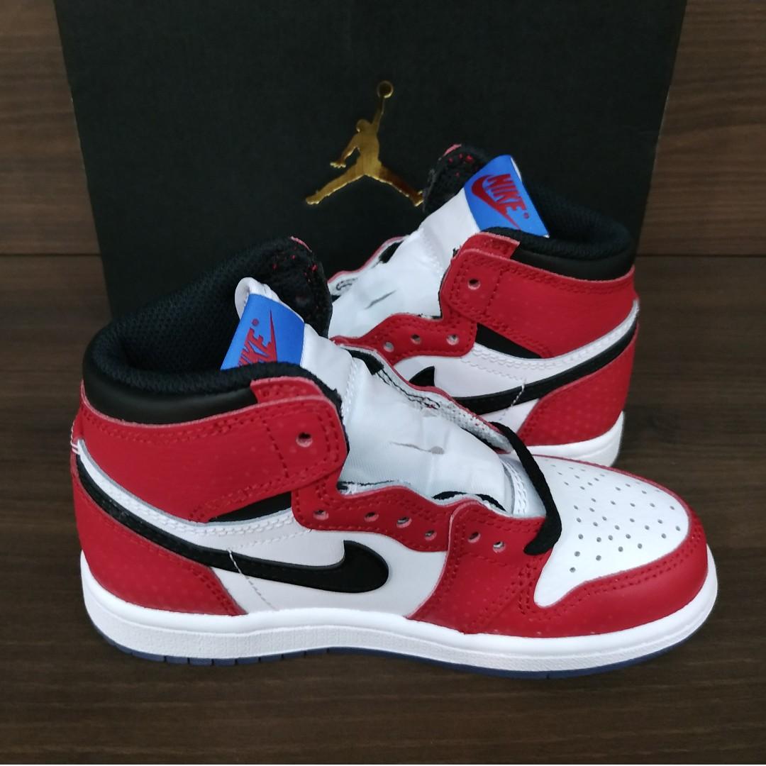 Nike Air Jordan 1 Retro High Spiderman Origin Story PS Preschool