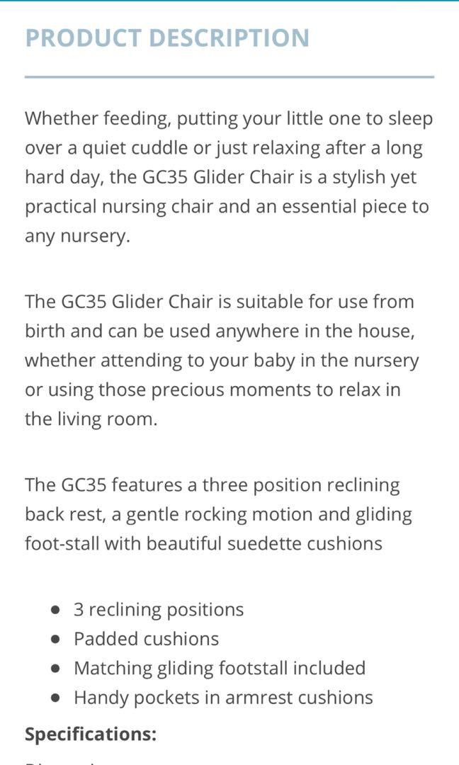 gc35 glider chair