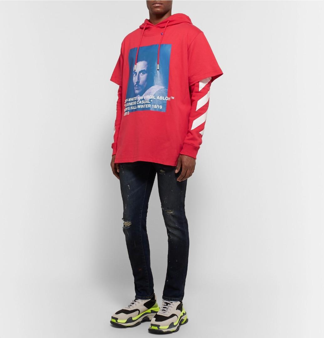 Off white red bernini hoodie shop