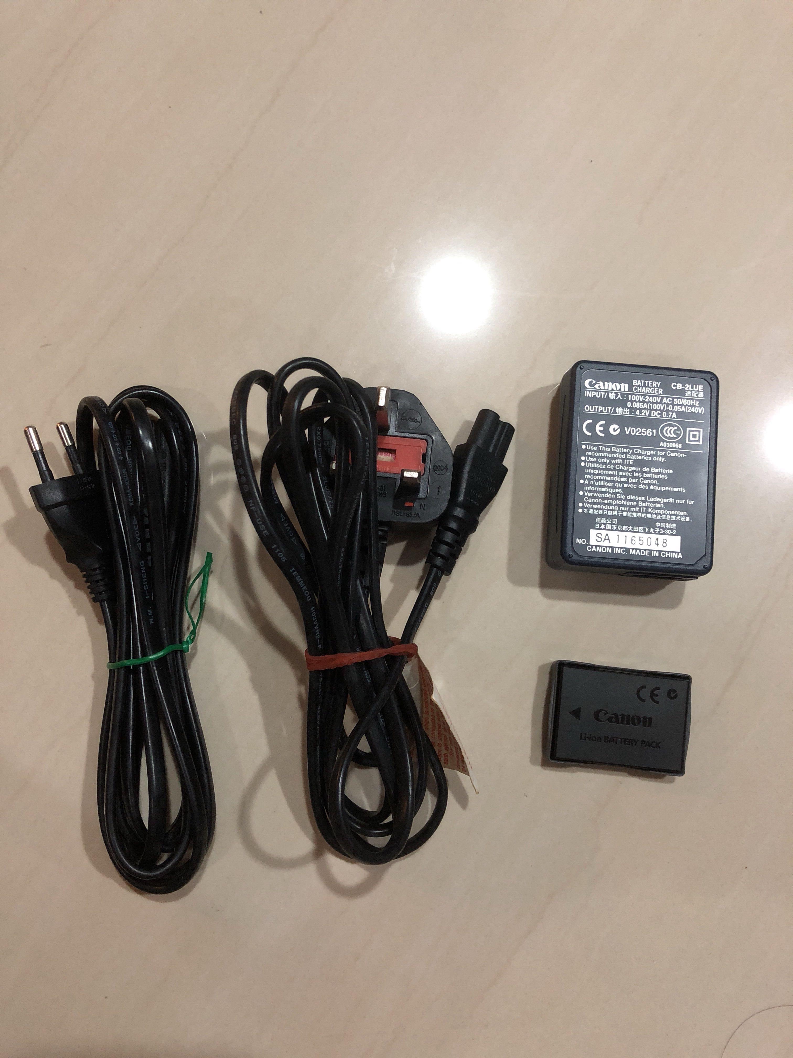 Original Canon Battery Charger CB2LUE and Liion Battery Pack, Photography, Photography