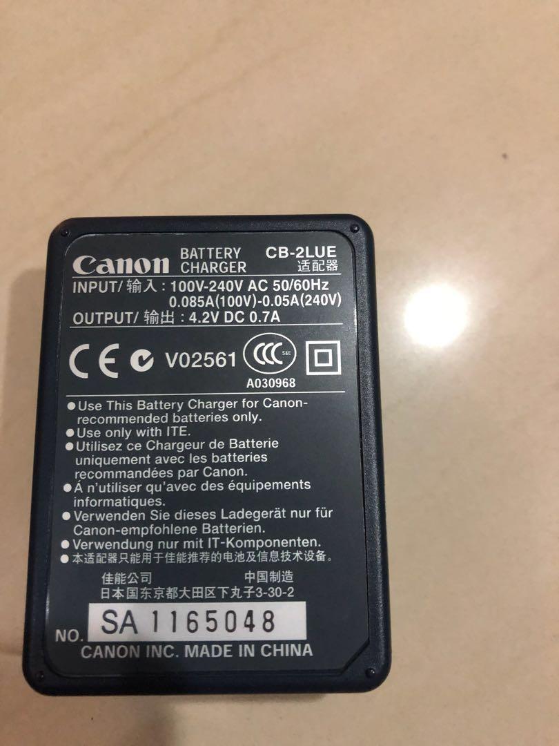 Original Canon Battery Charger CB2LUE and Liion Battery Pack, Photography, Photography