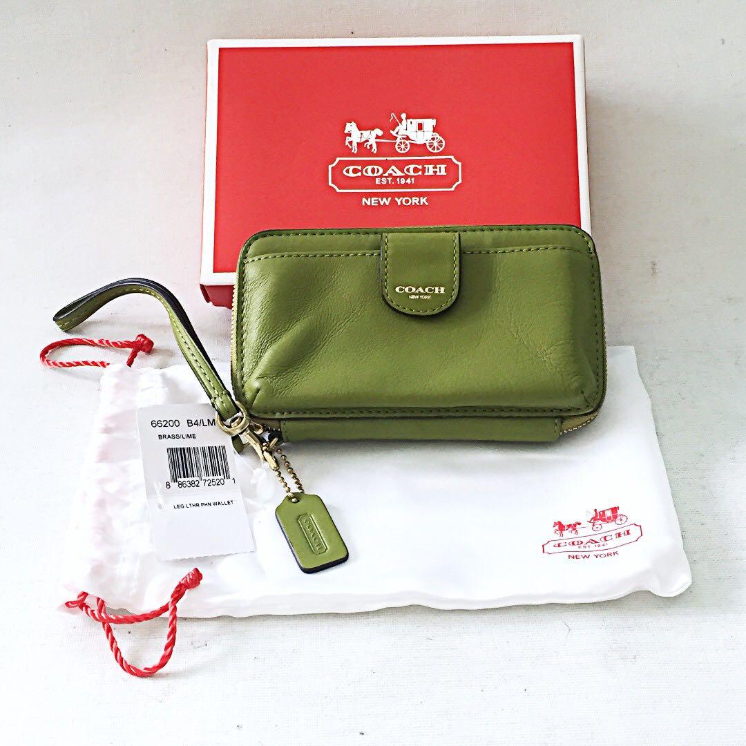 coach lime wallet