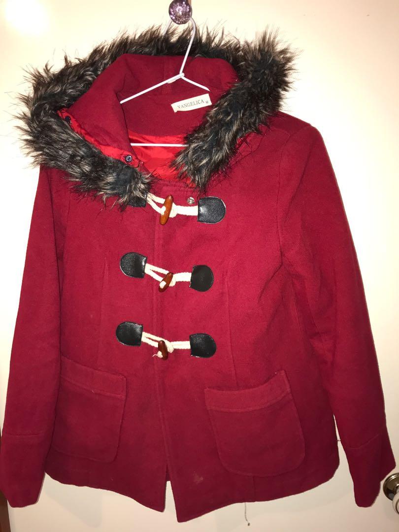 Red Vangelica Winter Coat Women S Fashion Clothes On Carousell