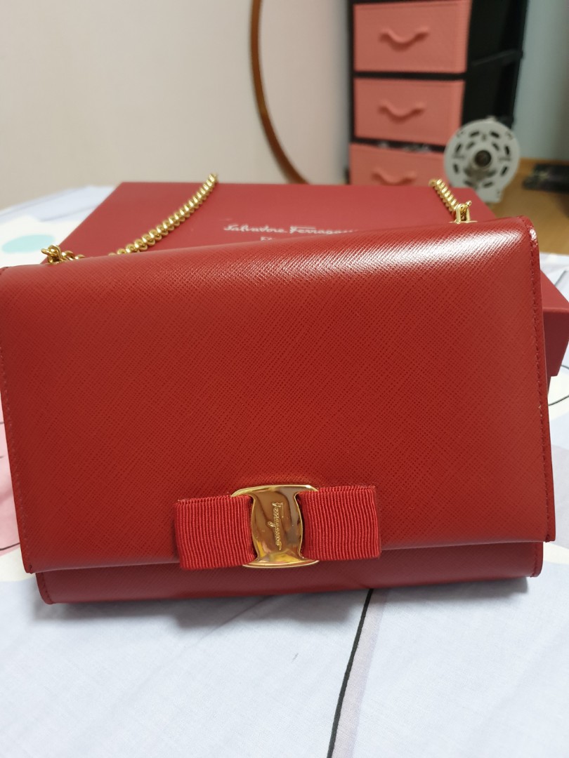 ferragamo red bag