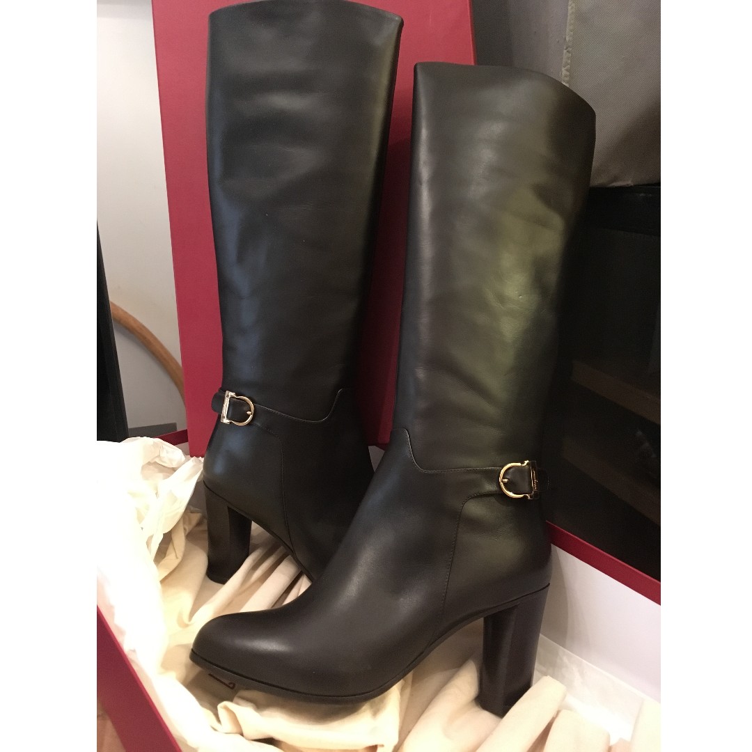 salvatore ferragamo knee high boots