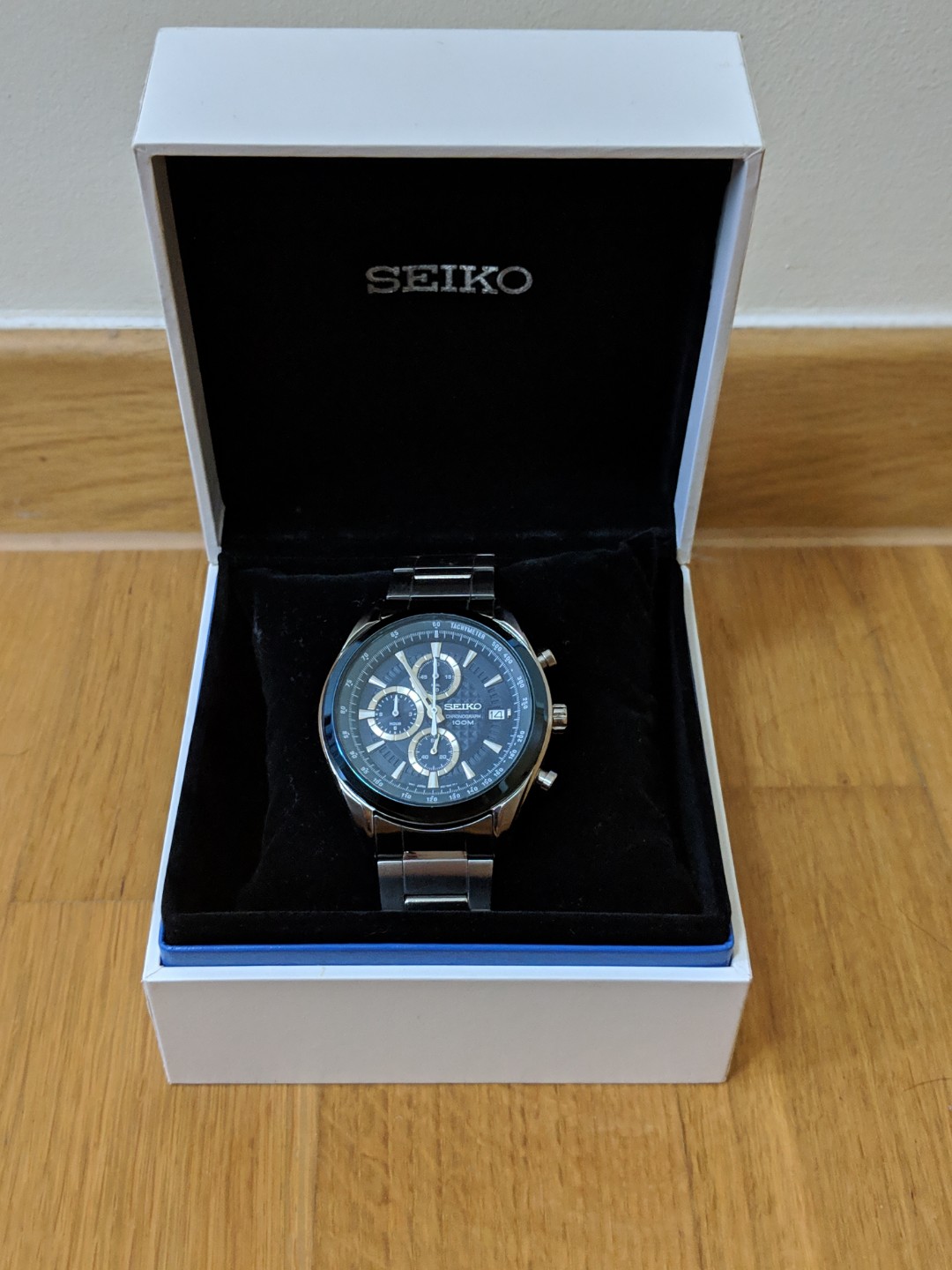 Seiko Aquamarine Chronograph Watch, Men's Fashion, Watches & Accessories,  Watches on Carousell