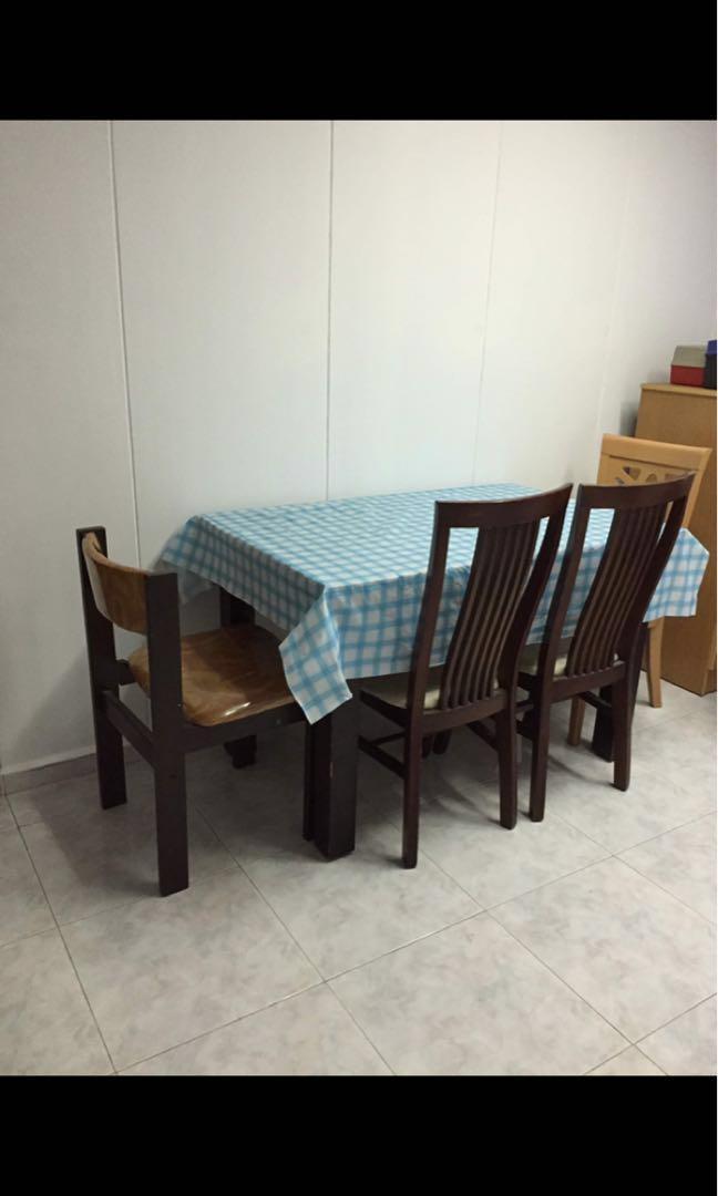 Solid Wood Dining Table (Category: Tables & Sets) located in Singapore. Submitted by wintergreeen (Listing ID 185388343, Image 1). Description: Last day of offer and for buyer to pick up is on Thu 14 Feb 2019 Solid wood dining table (L120cm x W75cm x H75cm). Cash and carry only. Please arrange your own transport. Pick up location at Rivervale Drive, Sengkang. .