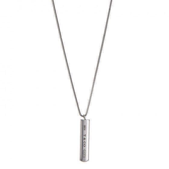 TIFFANY \u0026 CO. 1837 Bar Pendant Necklace 