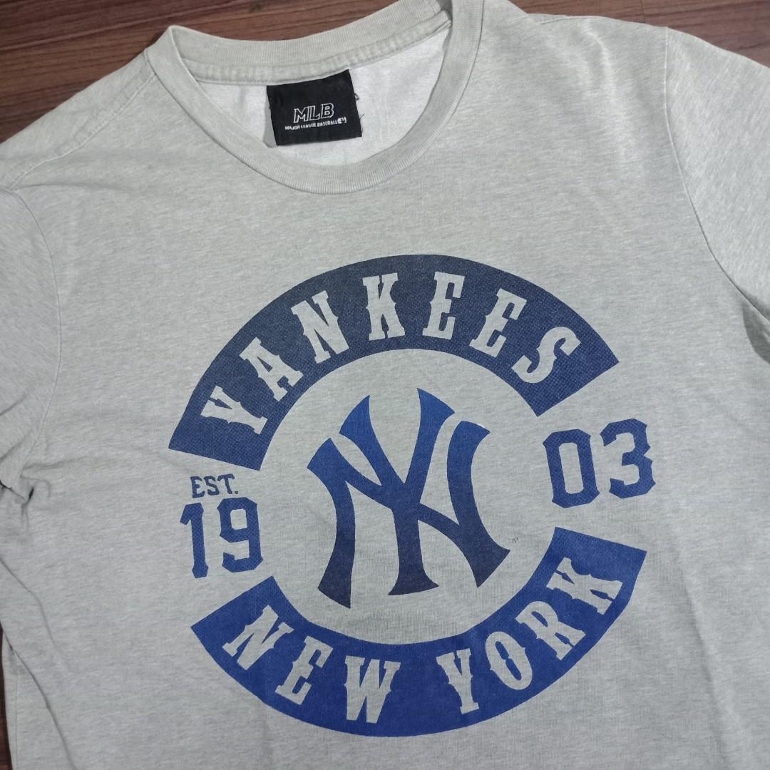 tshirt kaos baju MLB NY yankees vintage - Fashion Pria - 895895796