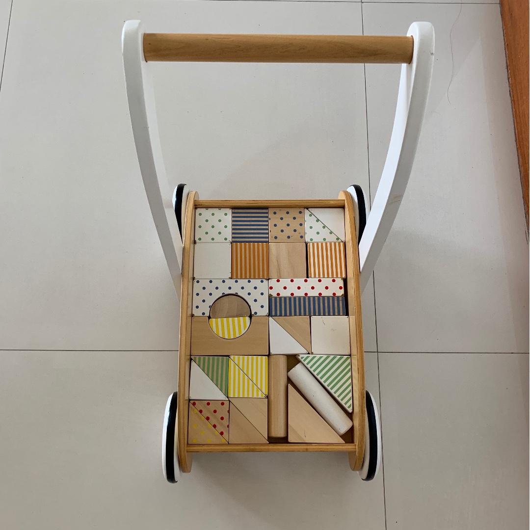 Wooden Walker Jojo Maman Bebe Babies Kids Infant Playtime on