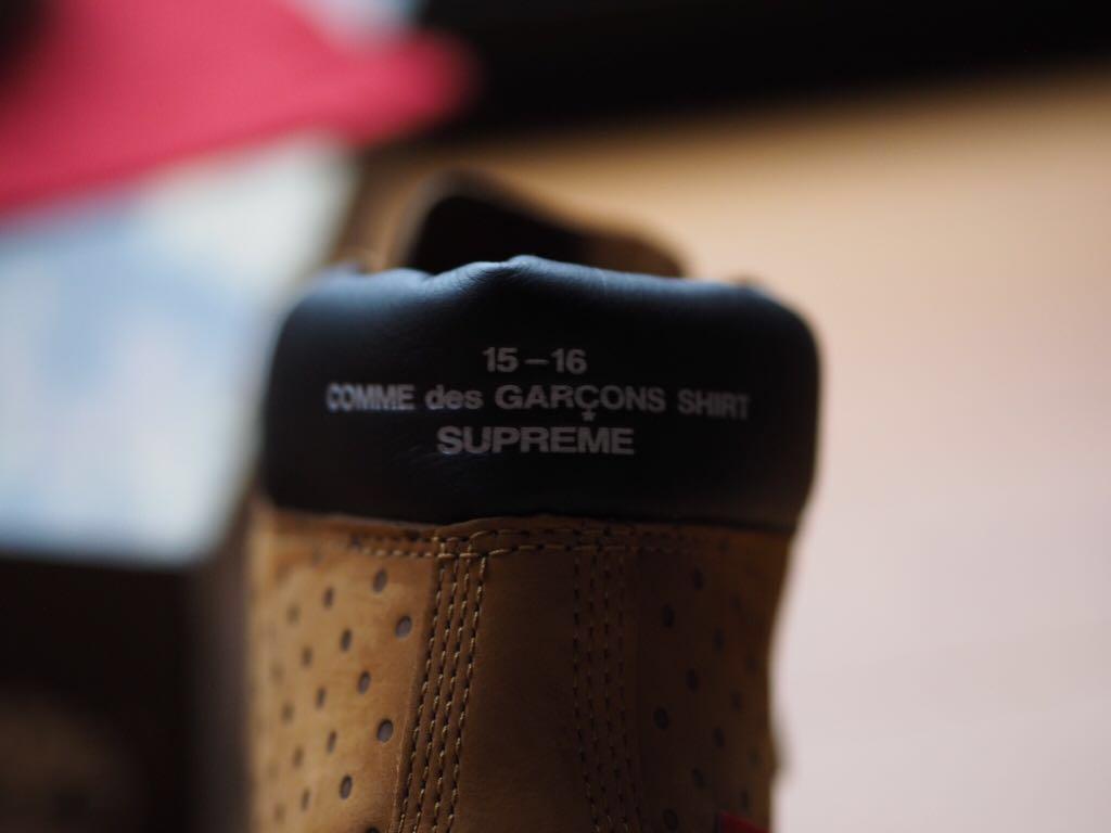 supreme timberland comme des garcons