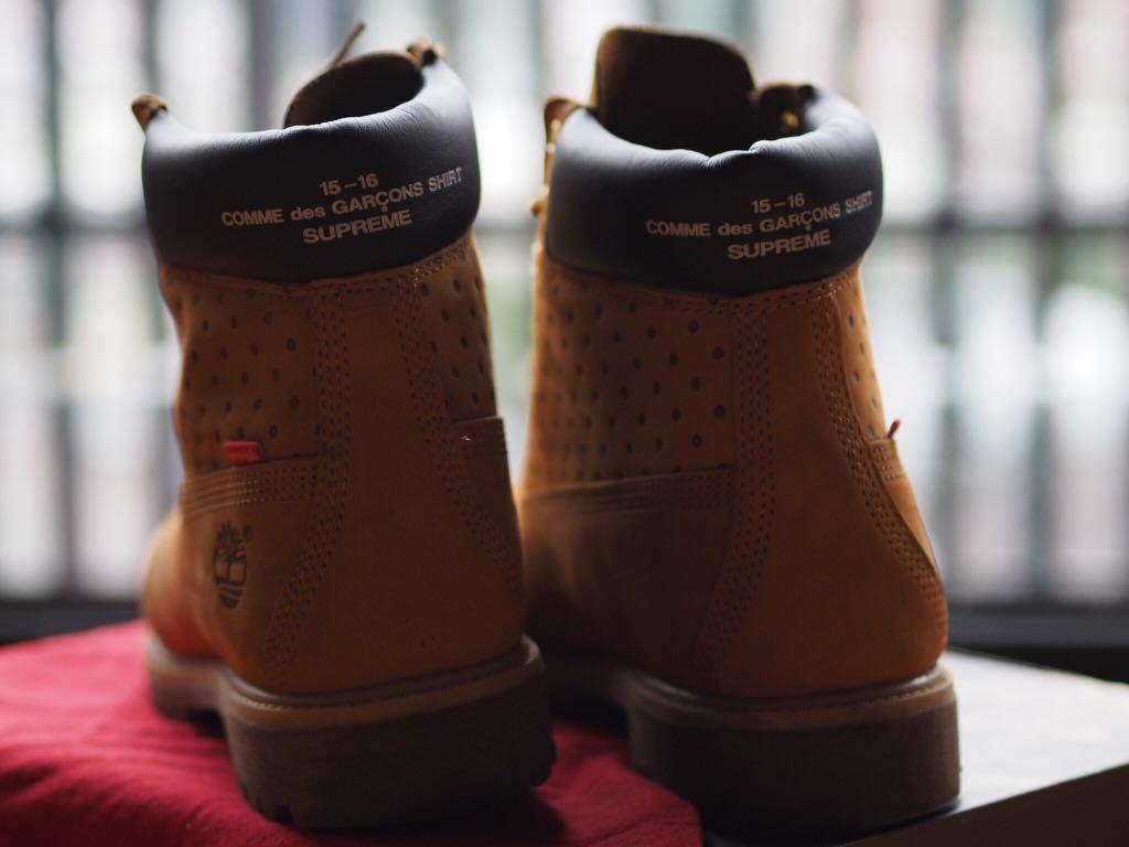 supreme timberland comme des garcons