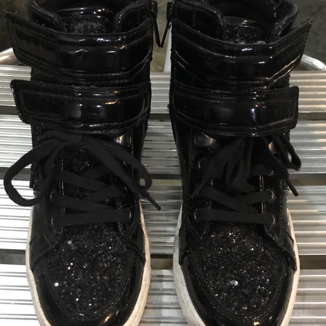 aldo black high top sneakers