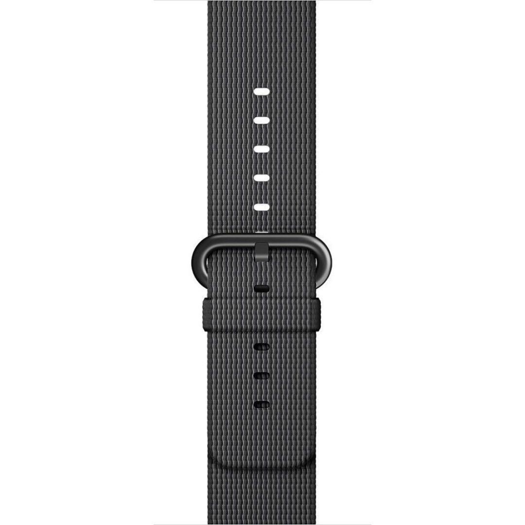 Authentic Apple Watch Band Woven Nylon Black Space Grey