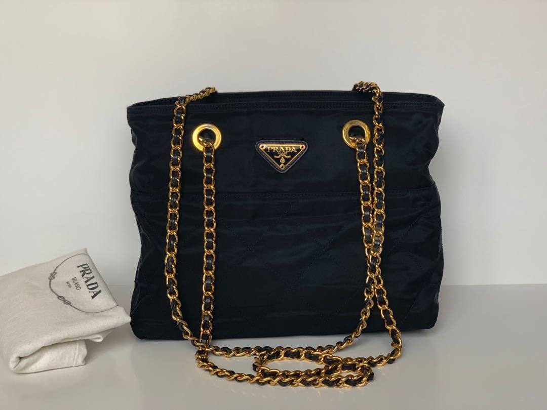 vintage prada chain bag