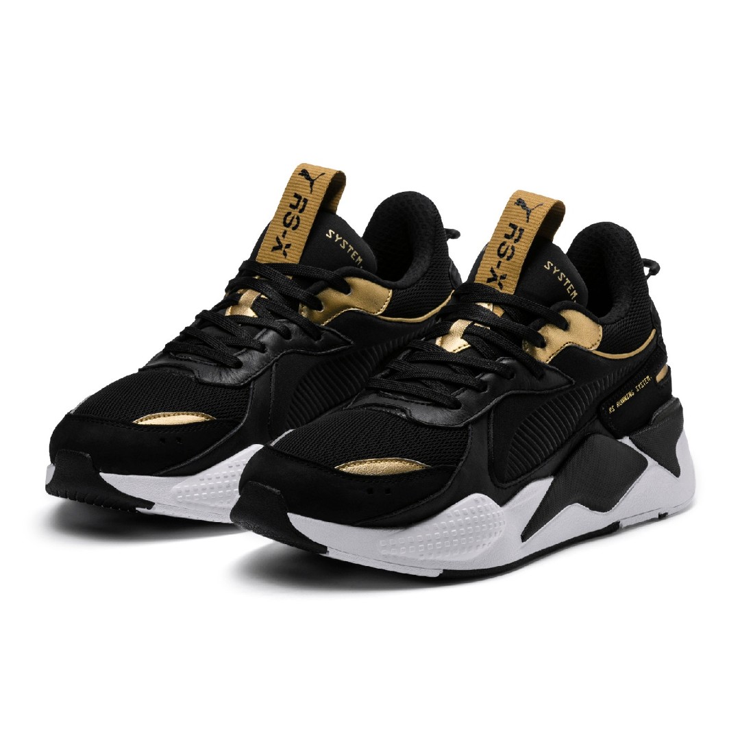 puma rs x trophy black gold