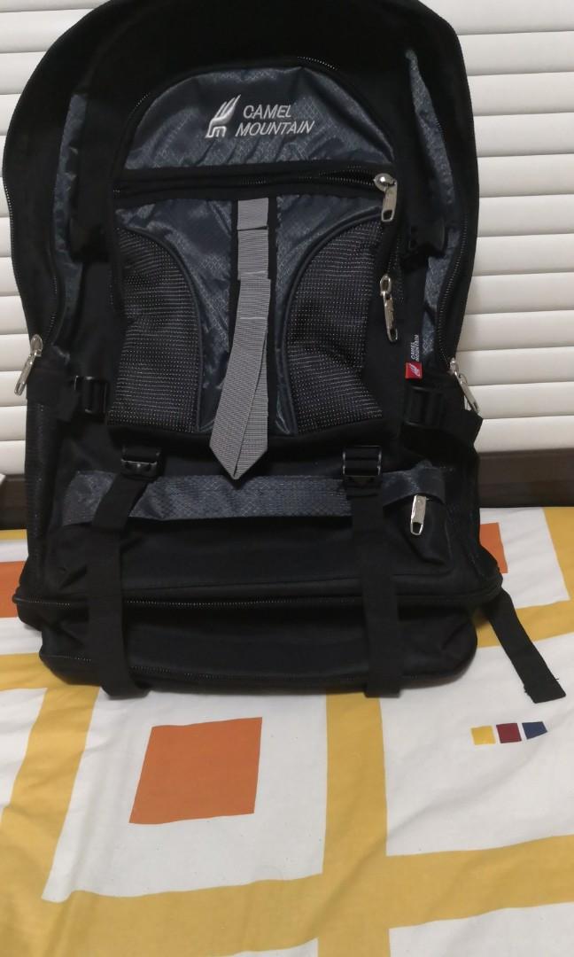 Big Backpack (Category: Backpacks) located in Singapore. Submitted by ecclaire (Listing ID 209946099, Image 1). Description: Brand: Camel Mountain Condition: almost brand new (only used 1x) Good for short travel trips as can occupy alot of things Expandable base for more space Very durable.