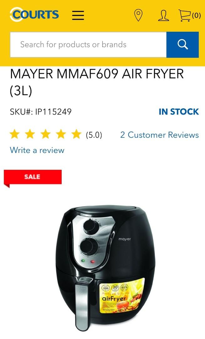 BNIB Mayer Air Fryer (3L), TV & Home Appliances, Kitchen Appliances