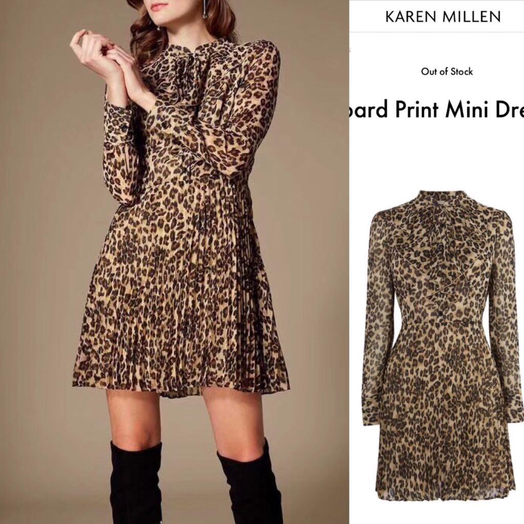Karen millen leopard print dress best sale