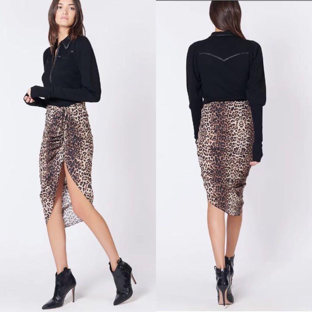 BNWT Authentic Veronica Beard Leopard Print Silk Skirt Women s Fashion Tops Sleeveless on Carousell