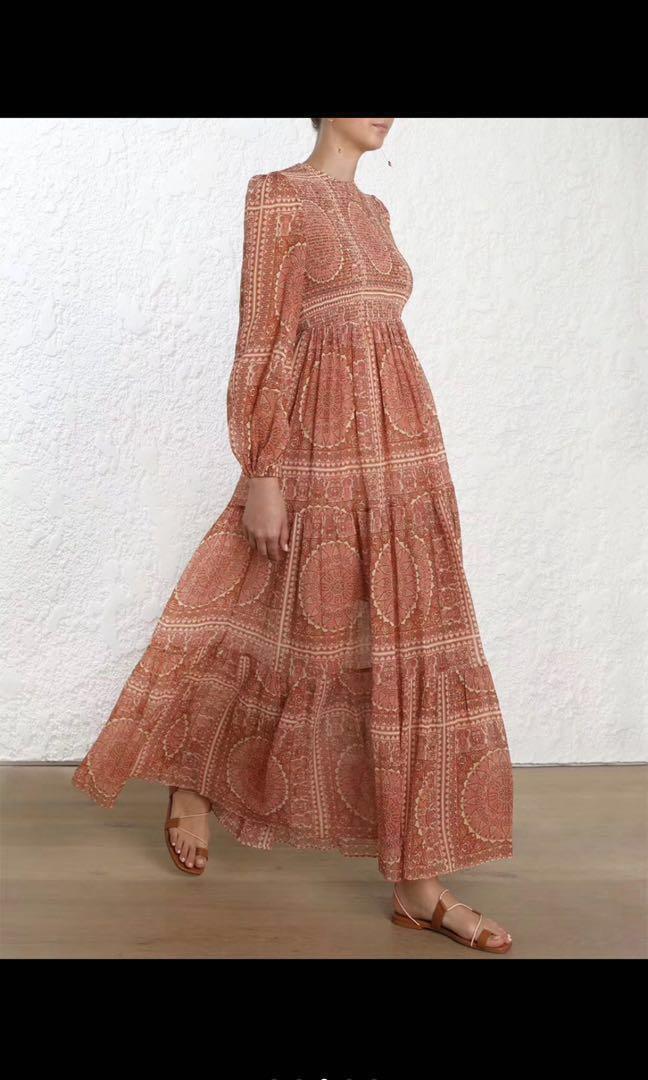 Zimmermann primrose paisley crinkle deals dress