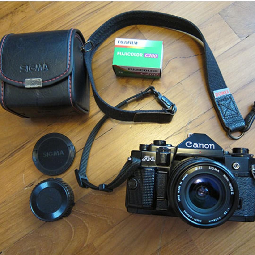 canon a1 with sigma 24mm f2 8 lens