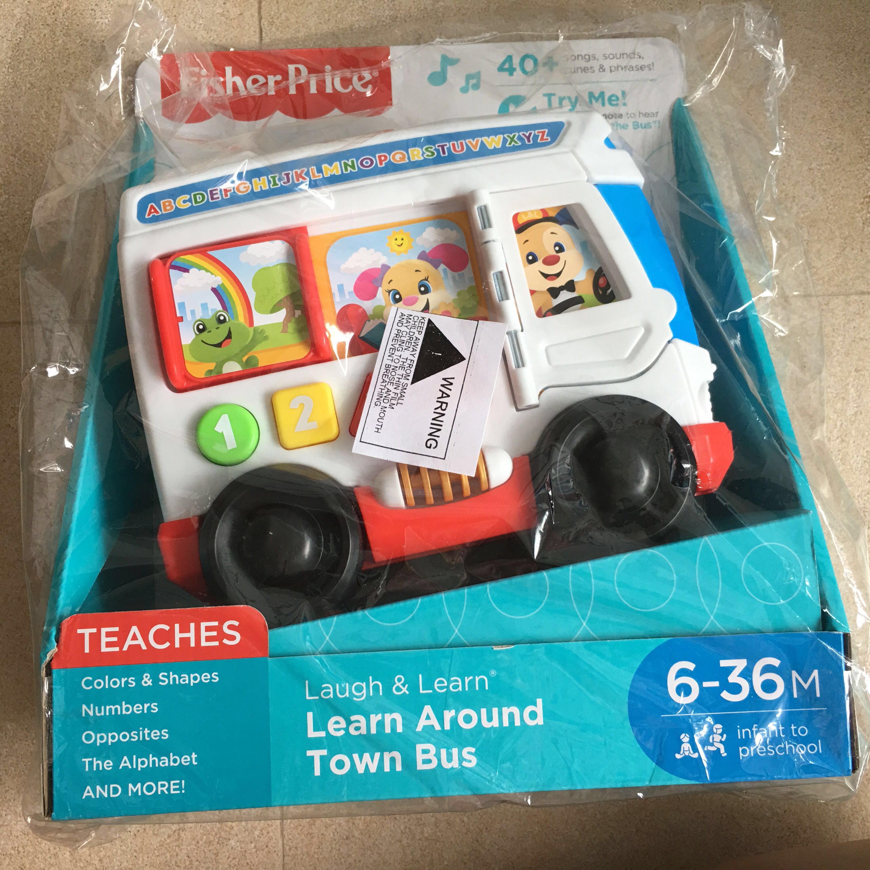 Fisher price laugh and hot sale learn around town bus
