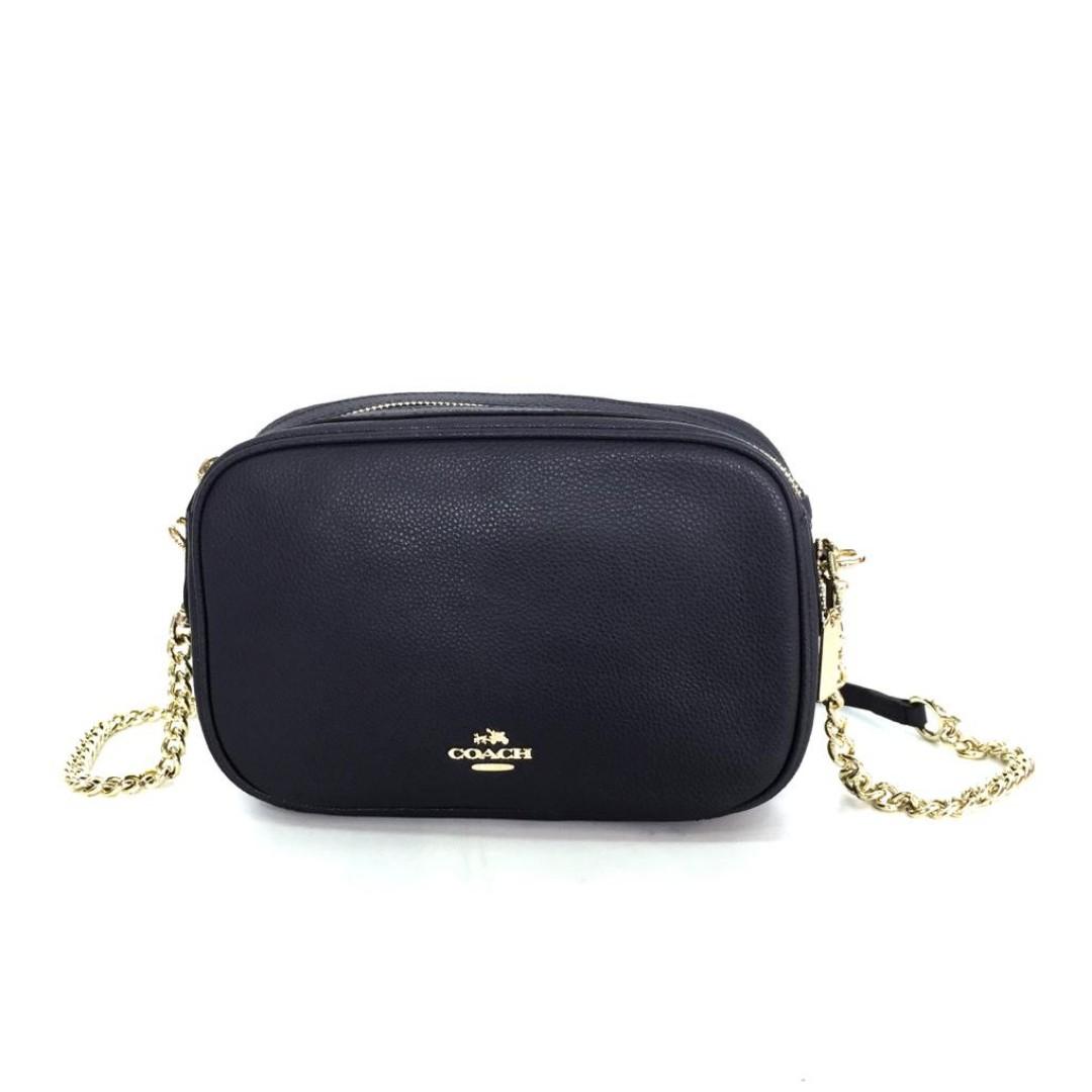 Coach pebble leather isla chain crossbody top