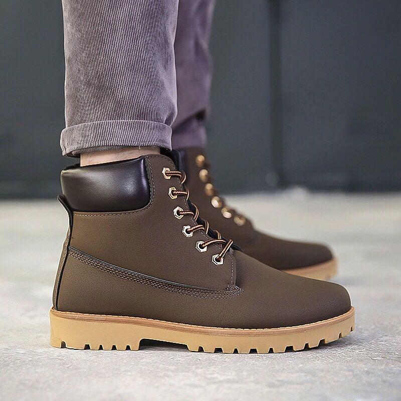 Dark Brown boots Timberland style 