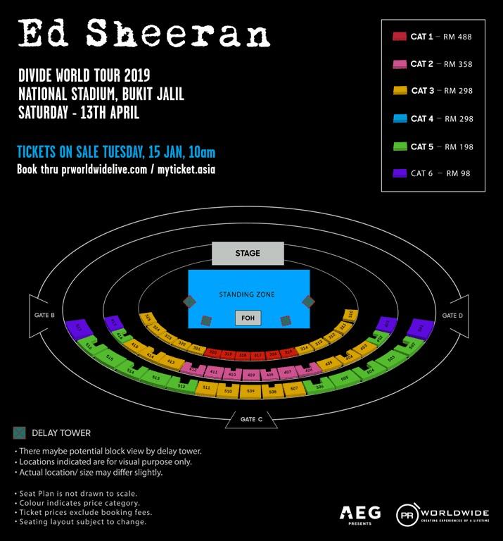 Ed Sheeran Seating Chart