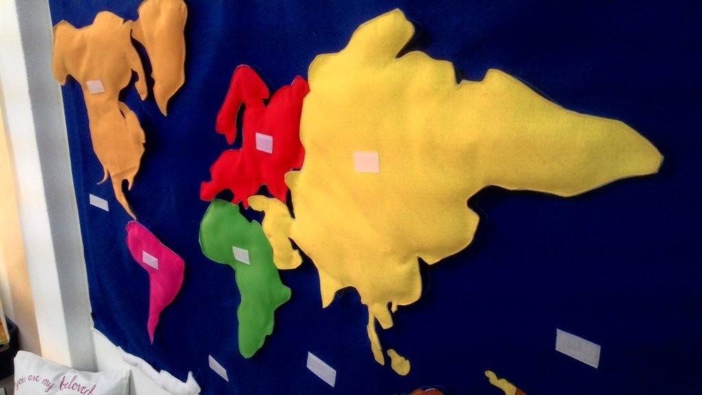 felt world map wall hanging Felt Wall Hanging Felt World Map Continents Toys Games felt world map wall hanging