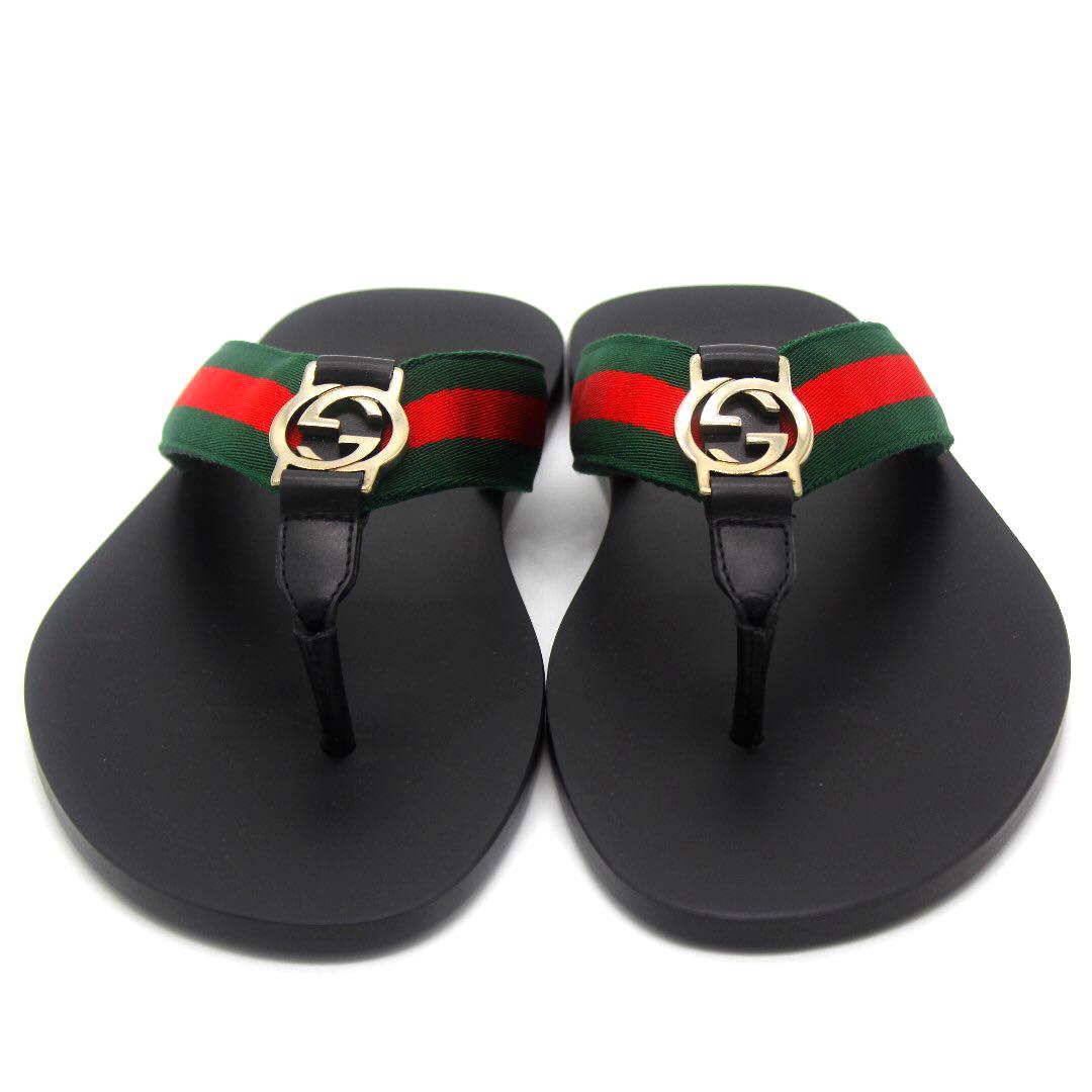 Gucci Web Strap Thong Sandal Black US 6 Men s Size Luxury